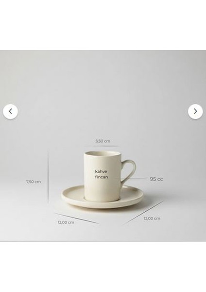 Fine Living Lucy 6 Kişilik Sade 12 Parça Porselen Kahve Fincan Takımı fiyatları
