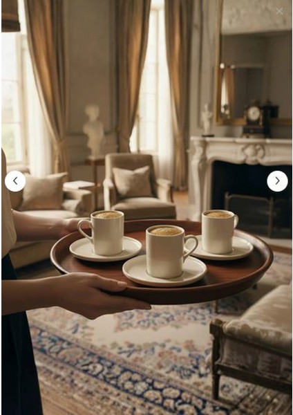 Fine Living Lucy 6 Kişilik Sade 12 Parça Porselen Kahve Fincan Takımı modelleri