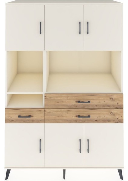 Kronos Dolap 9 Raflı 3 Çekmeceli 6 Kapaklı 132X59X195 Aytaşı-Aytaşı/çam