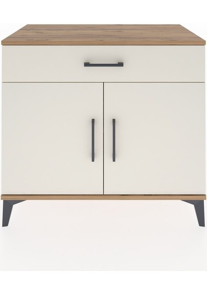 Hyperion Şifonyer Tek Raflı Tek Çekmeceli 2 Kapaklı 88X44X80 Çam-Aytaşı