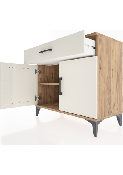 Hyperion Şifonyer Tek Raflı Tek Çekmeceli 2 Kapaklı 88X44X80 Çam-Aytaşı indirimleri
