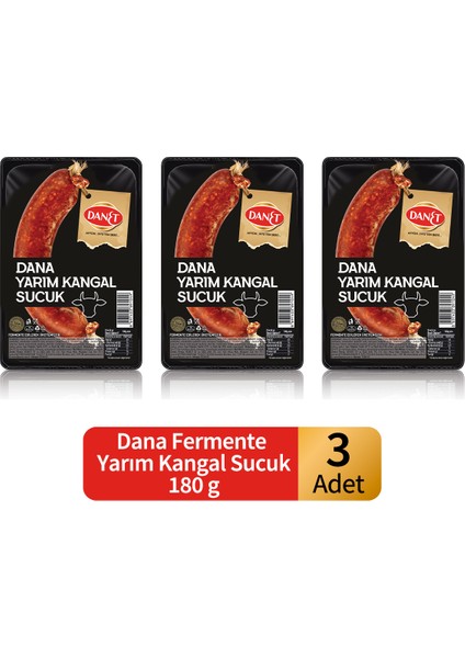 Dana Yarım Kangal Sucuk Fermente 180 G x 3 Adet