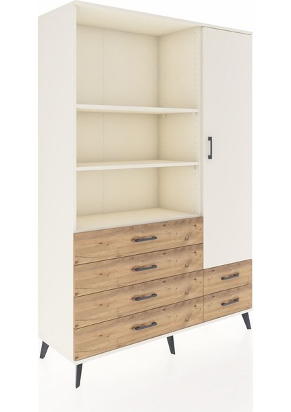 Hyperion Dolap 7 Raflı 6 Çekmeceli Tek Kapaklı 132X44X195 Aytaşı-Aytaşı/çam fiyatları