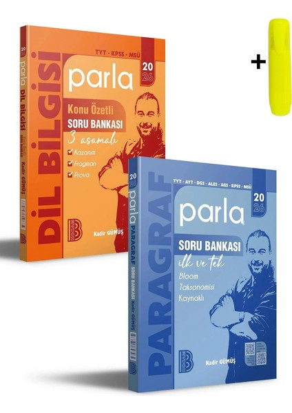 2026 Tyt- Ayt- Dgs- Ales- Kpss- Msü Parla Dil Bilgisi ve Paragraf Soru Bankası Seti Benim Hocam Yayınları
