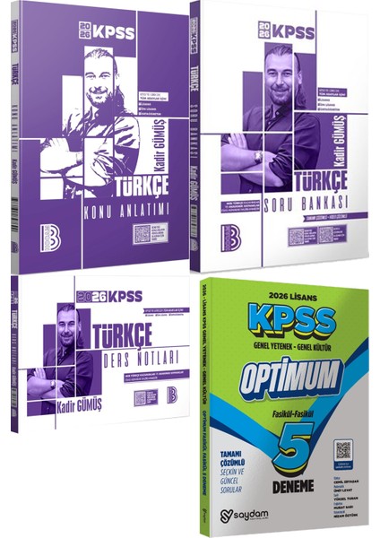 2026 Kpss Türkçe Konu Anlatımı Soru Bankası Ders Notları - Lisans Optimum 5 Deneme