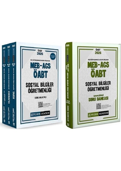 Pegem 2026 Öabt Meb-Ags Sosyal Bilgiler Öğretmenliği Konu Anlatımlı + Soru Bankası 2 Li Set
