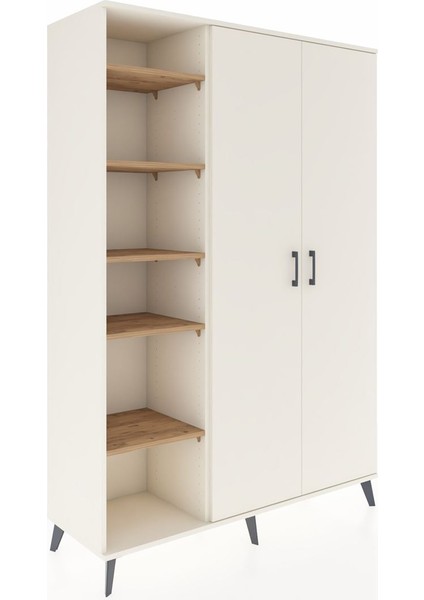 Hyperion Dolap 7 Raflı 2 Kapaklı Tek Askılı 132X44X195 Aytaşı-Aytaşı/çam fiyatları