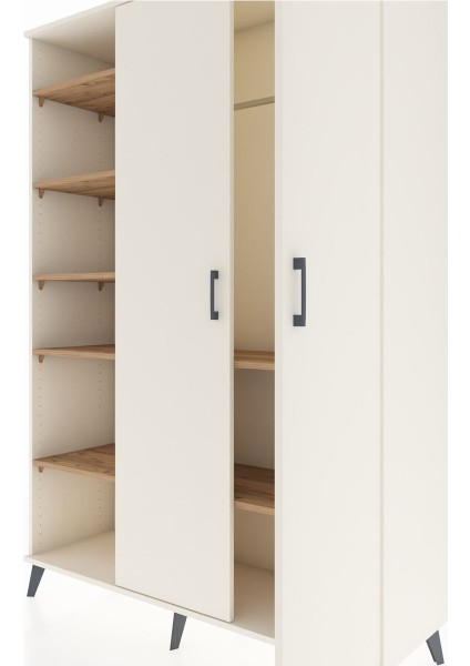 Hyperion Dolap 7 Raflı 2 Kapaklı Tek Askılı 132X44X195 Aytaşı-Aytaşı/çam fırsatları