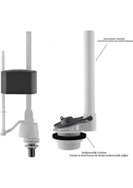 Tema Siamp 30-24 Stoplu Basmalı Klozet Rezervuar Iç Takımı modelleri