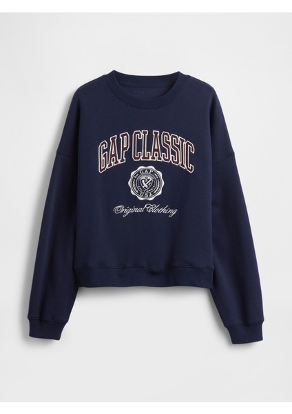 Kadın Lacivert Vintagesoft Gap Logo Wedge Sweatshirt fiyatları