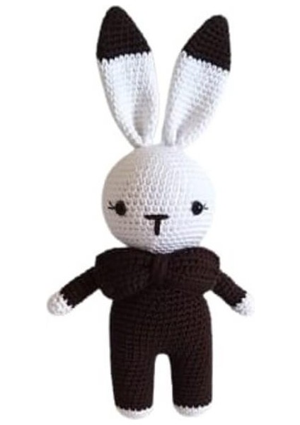 Acı Kahve Miniş Tavşan Uyku Arkadaşı Amigurumi Organik Oyuncak