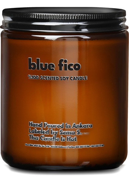 : Blue Fico : Amber Cam Kavanozda : Kokulu Soya Mum (Portakal, Limon, Incir, Bergamot) fiyatları