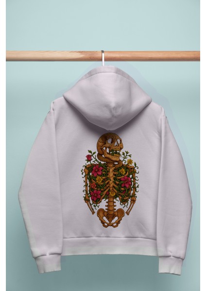 Unısex Oversıze Blooming Bones Hoodie
