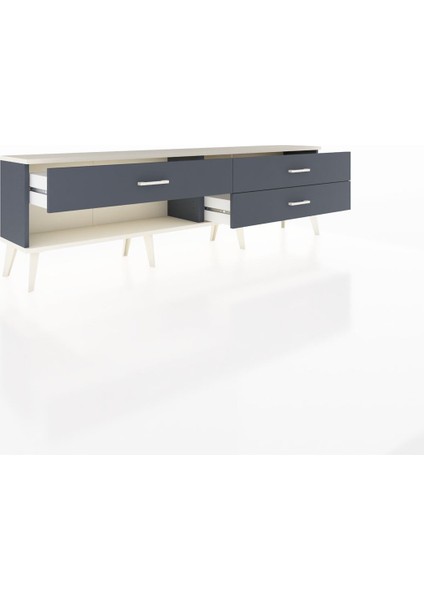Arges Tv Ünitesi 3 Çekmeceli 176X30X51 Antrasit-Aytaşı/antrasit indirimleri