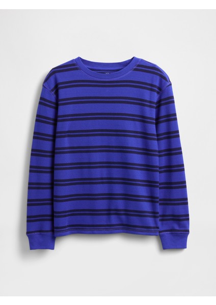 Erkek Çocuk Lacivert Waffle T-Shirt