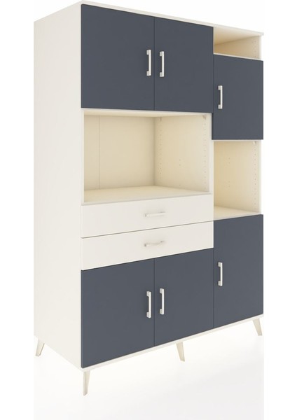 Kronos Dolap 9 Raflı 2 Çekmeceli 6 Kapaklı 132X59X195 Aytaşı-Antrasit/aytaşı fiyatları