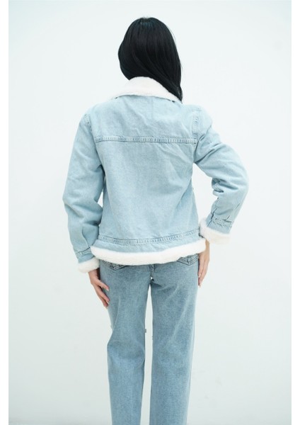 Peluş Detay Kot Ceket fiyatları