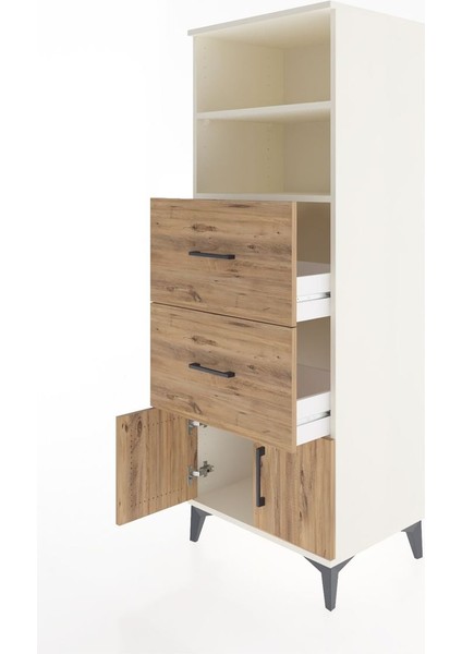 Hyperion Dolap 2 Raflı 2 Çekmeceli 2 Kapaklı 60X44X163 Aytaşı-Çam fırsatları