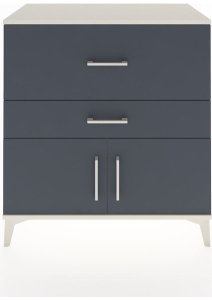 Hyperion Şifonyer 2 Çekmeceli 2 Kapaklı 88X44X96 Aytaşı-Antrasit