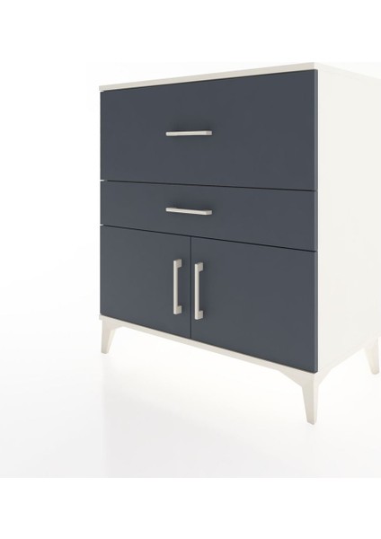 Hyperion Şifonyer 2 Çekmeceli 2 Kapaklı 88X44X96 Aytaşı-Antrasit modelleri