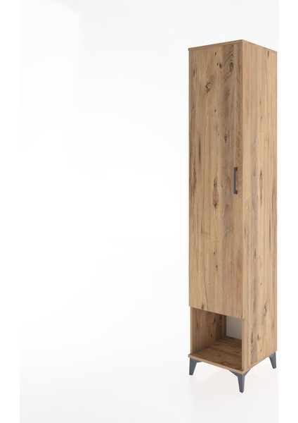 Hyperion Dolap 3 Raflı Tek Kapaklı Tek Askılı 44X44X221 Çam-Çam modelleri