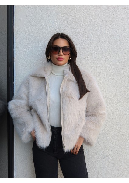 Fermuar Detay Ithal Kürk