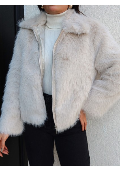 Fermuar Detay Ithal Kürk modelleri