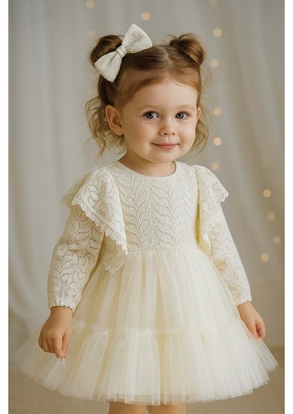Kız Bebek Elbise Kız Çocuk Elbise Doğum Günü Parti Düğün Elbise Dantelli Kısa Kol Astarlı Elbise fiyatları