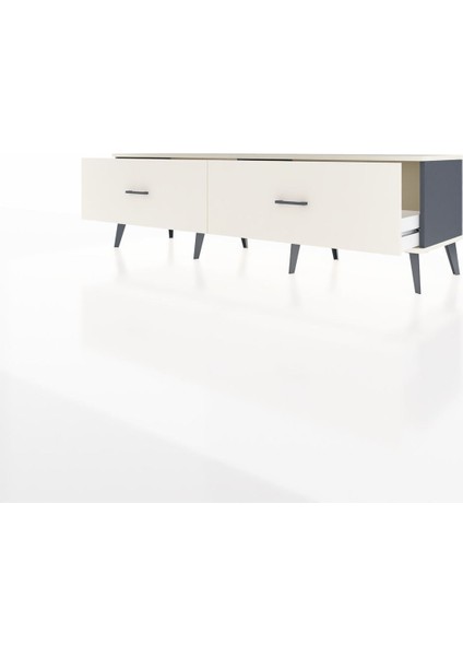 Hyperion Tv Ünitesi 2 Çekmeceli 176X44X51 Antrasit-Aytaşı/aytaşı modelleri