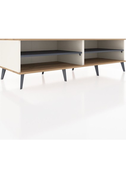 Kronos Tv Ünitesi 2 Raflı 176X59X51 Aytaşı-Çam/antrasit fiyatları