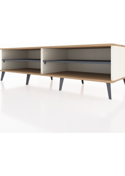 Kronos Tv Ünitesi 2 Raflı 176X59X51 Aytaşı-Çam/antrasit fırsatları