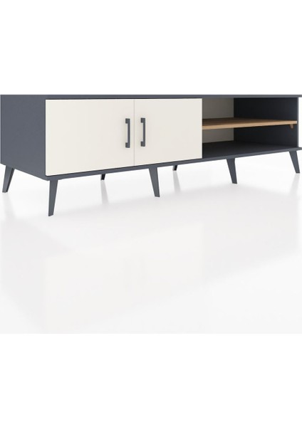 Kronos Tv Ünitesi 2 Raflı 2 Kapaklı 176X59X51 Antrasit-Aytaşı/çam fiyatları