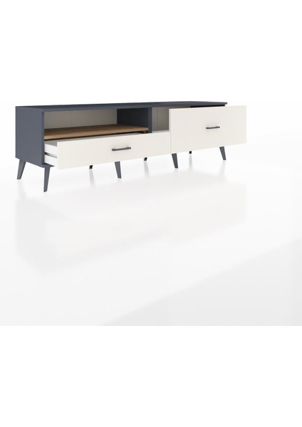 Hyperion Tv Ünitesi Tek Raflı 2 Çekmeceli 176X44X51 Antrasit-Çam/aytaşı indirimleri