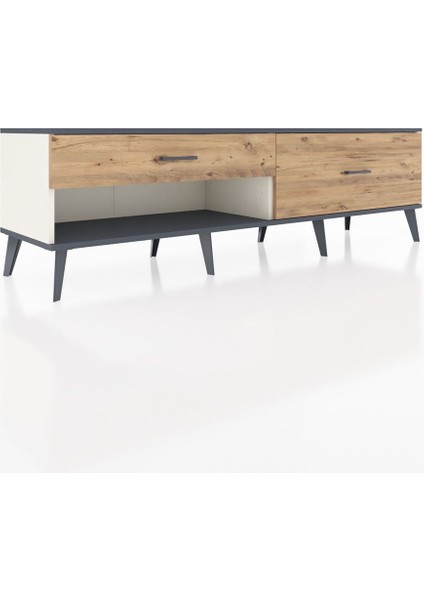 Hyperion Tv Ünitesi 2 Çekmeceli 176X44X51 Aytaşı-Antrasit/çam fiyatları