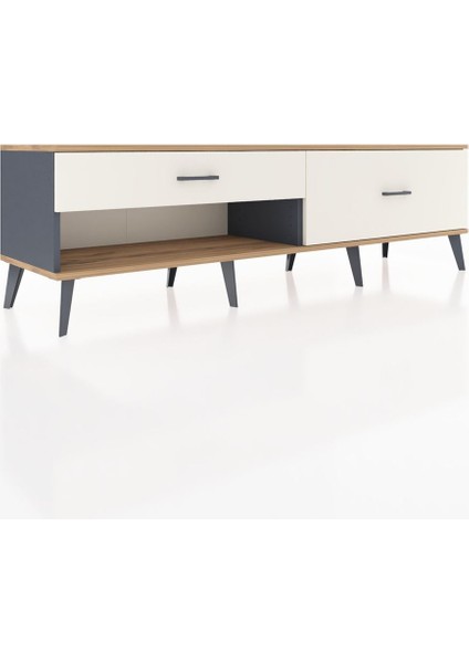 Hyperion Tv Ünitesi 2 Çekmeceli 176X44X51 Antrasit-Çam/aytaşı fiyatları