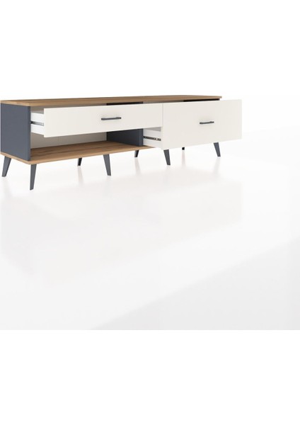 Hyperion Tv Ünitesi 2 Çekmeceli 176X44X51 Antrasit-Çam/aytaşı indirimleri
