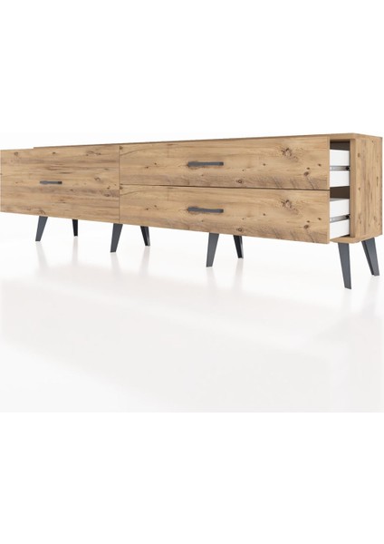 Arges Tv Ünitesi 3 Çekmeceli 176X30X51 Çam-Çam/çam fırsatları