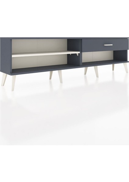 Arges Tv Ünitesi Tek Raflı Tek Çekmeceli 176X30X51 Antrasit-Aytaşı/antrasit fiyatları
