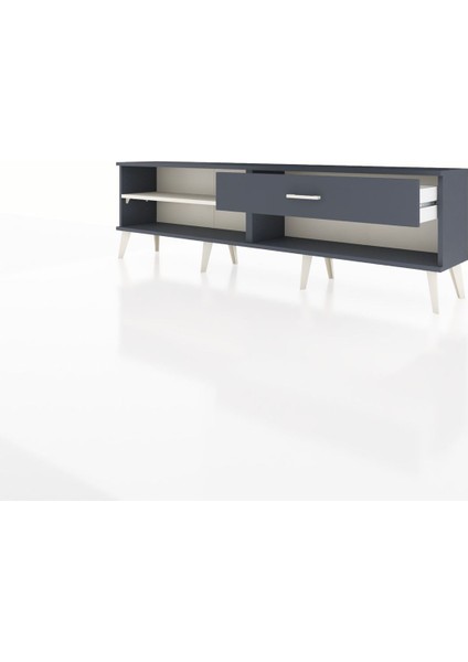 Arges Tv Ünitesi Tek Raflı Tek Çekmeceli 176X30X51 Antrasit-Aytaşı/antrasit modelleri