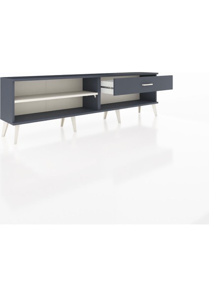 Arges Tv Ünitesi Tek Raflı Tek Çekmeceli 176X30X51 Antrasit-Aytaşı/antrasit indirimleri
