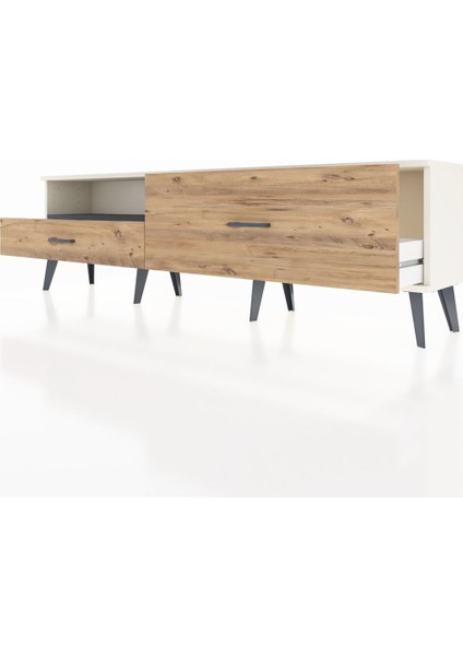 Arges Tv Ünitesi Tek Raflı 2 Çekmeceli 176X30X51 Aytaşı-Antrasit/çam fırsatları