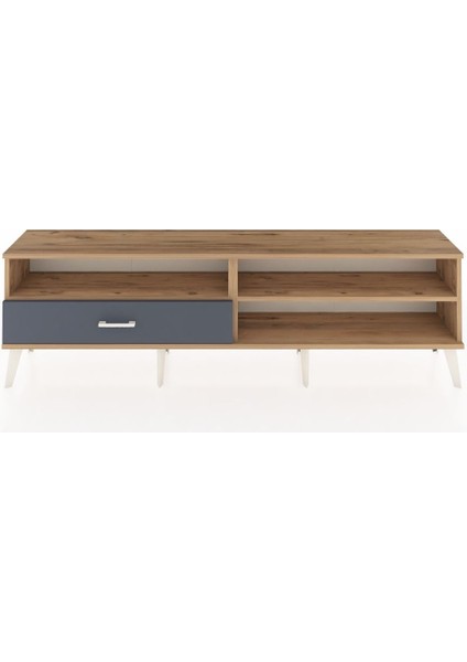 Arges Tv Ünitesi 2 Raflı Tek Çekmeceli 176X30X51 Çam-Çam/antrasit