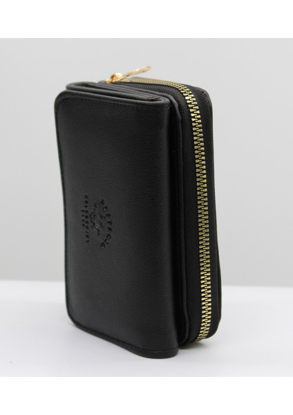 Siyah Bozuk Para Gözlü Bol Kartlıklı Mini Kadın Cüzdanı 004 modelleri