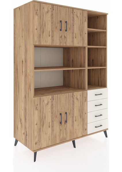 Kronos Dolap 9 Raflı 4 Çekmeceli 4 Kapaklı 132X59X195 Çam-Çam/aytaşı fiyatları