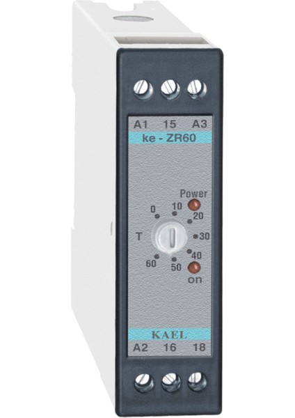 Kael KE-ZR60 ,ray/dın,besleme 24V..220VAC/DC,KONTAK-1A1K ,zaman Röle