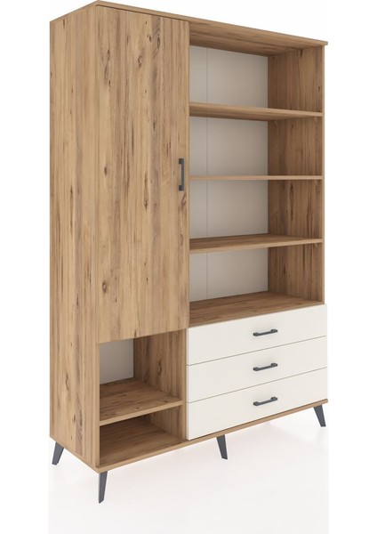 Hyperion Dolap 9 Raflı 3 Çekmeceli Tek Kapaklı 132X44X195 Çam-Çam/aytaşı fiyatları