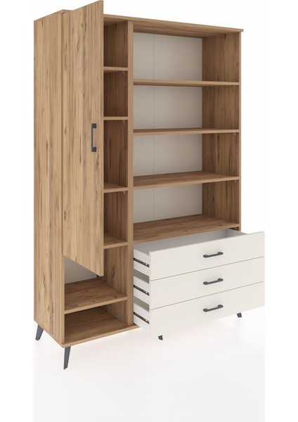 Hyperion Dolap 9 Raflı 3 Çekmeceli Tek Kapaklı 132X44X195 Çam-Çam/aytaşı indirimleri