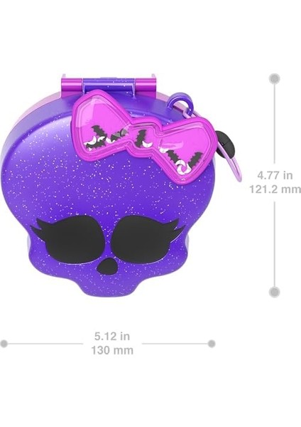 ™ Temalı Kompakt Oyun Seti 3 Mikro Bebek ve 10 Aksesuar Bulunan, Açıldığında Liseye Dönüşen Polly Kompakt Oyun Seti HVV58 modelleri