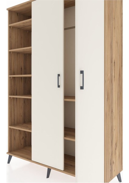 Hyperion Dolap 7 Raflı 2 Kapaklı Tek Askılı 132X44X195 Çam-Aytaşı/çam fırsatları