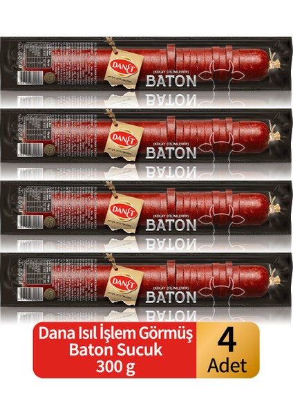 Dana Baton Sucuk Isıl Işlem Görmüş 300 G x 4 Adet
